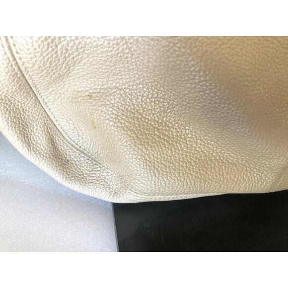 Coach Penelope Cream Champaign Metallic Leather Tote Bag Purse And Wallet Fold - Picture 10 of 16